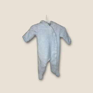 Starting Out Baby Boy Footie Soft Sherpa Lined Size 0-3 Months